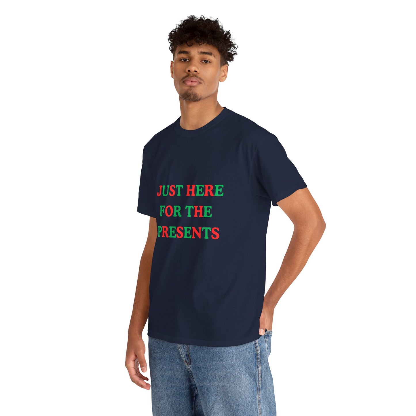 "JUST HERE FOR THE PRESENTS" - Unwearablez 'Xmas' Collection Unisex tee - US Edition