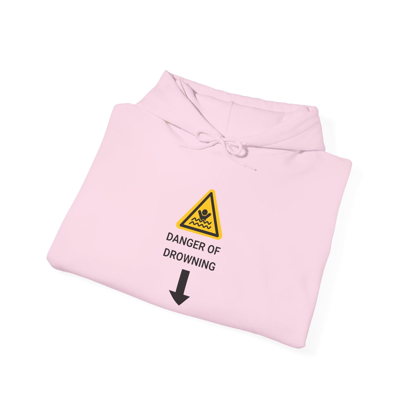"Danger of Drowning' Unwearablez 'Caution' meme Collection Unisex Hoodie