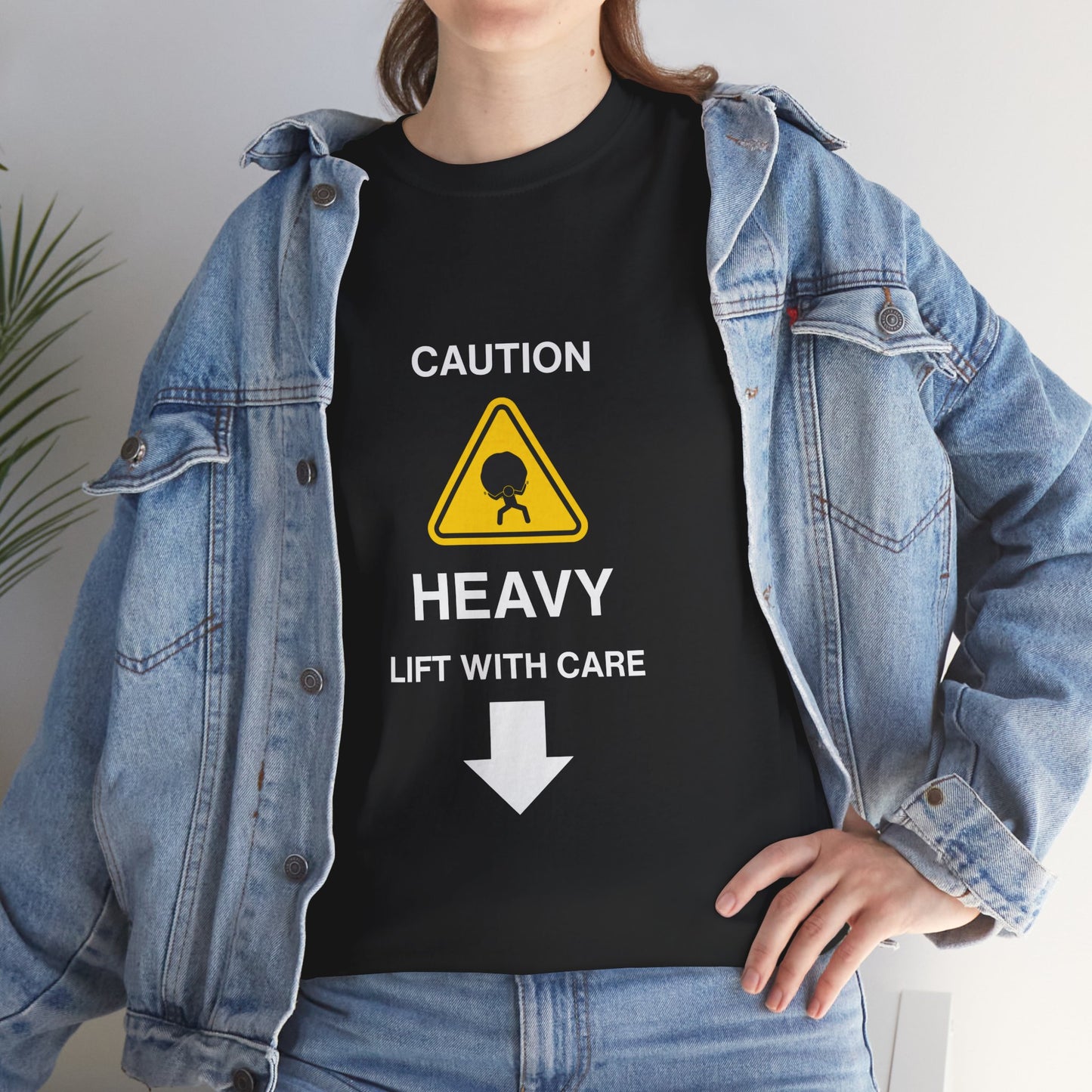 "LIFT WITH CARE" - Unwearablez 'Caution' meme Collection Unisex tee - US EDITION