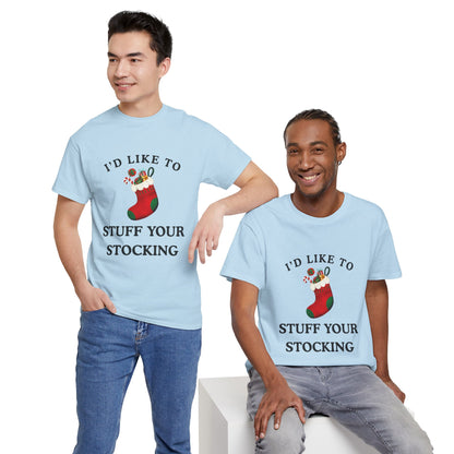 "I'D LIKE TO STUFF YOUR STOCKING" - Unwearablez' 'Xmas' Collection Unisex tee - US Edition