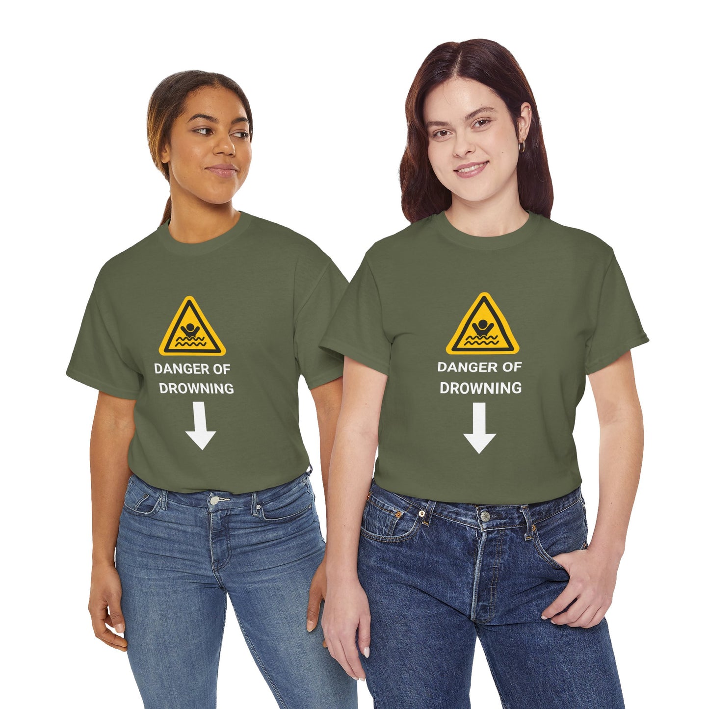 "DANGER OF DROWNING' - Unwearablez 'Caution' meme Collection Unisex tee - EU EDITION