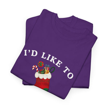"I'D LIKE TO STUFF YOUR STOCKING" - Unwearablez' 'Xmas' Collection Unisex tee - US Edition