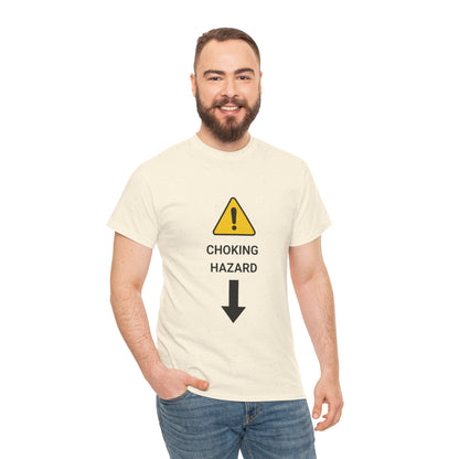 "CHOKING HAZARD' Unwearablez 'Caution' meme Collection Unisex tee - EU EDITION