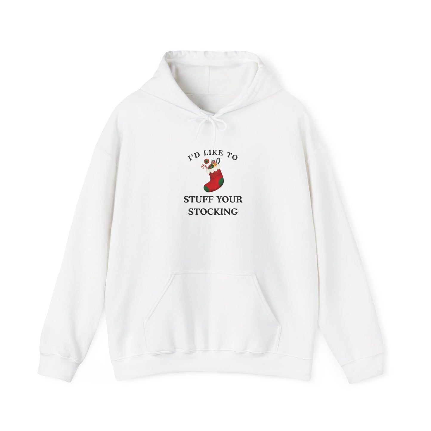 'STOCKING' - Unwearablez 'Xmas' Collection 2 in 1 Couple's Hoodie Bundle in WHITE - US Edition.