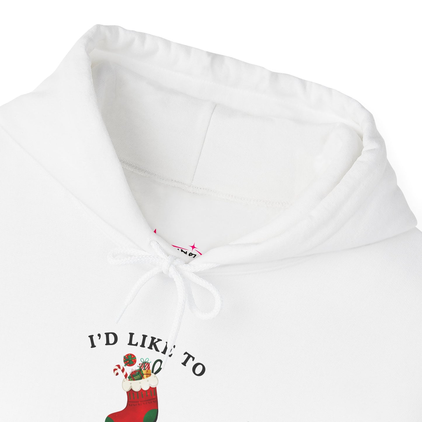 'STOCKING' - Unwearablez 'Xmas' Collection 2 in 1 Couple's Hoodie Bundle in WHITE - US Edition.