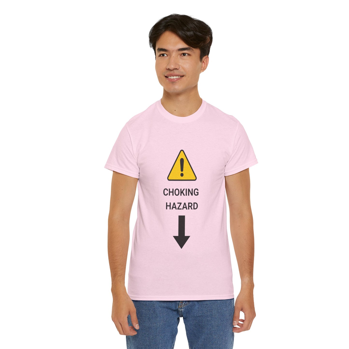 "CHOKING HAZARD' Unwearablez 'Caution' meme Collection Unisex tee