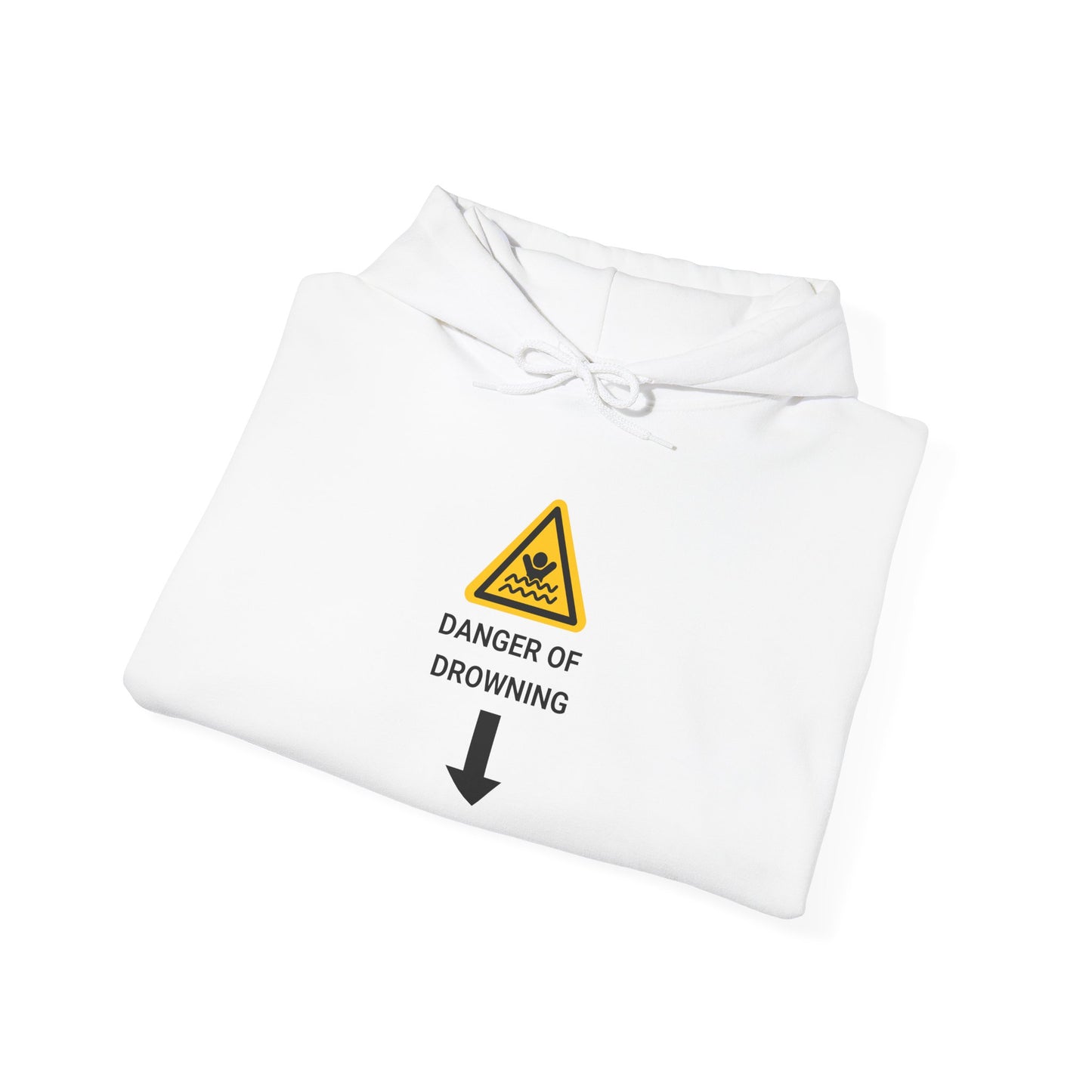 "Danger of Drowning' Unwearablez 'Caution' meme Collection Unisex Hoodie