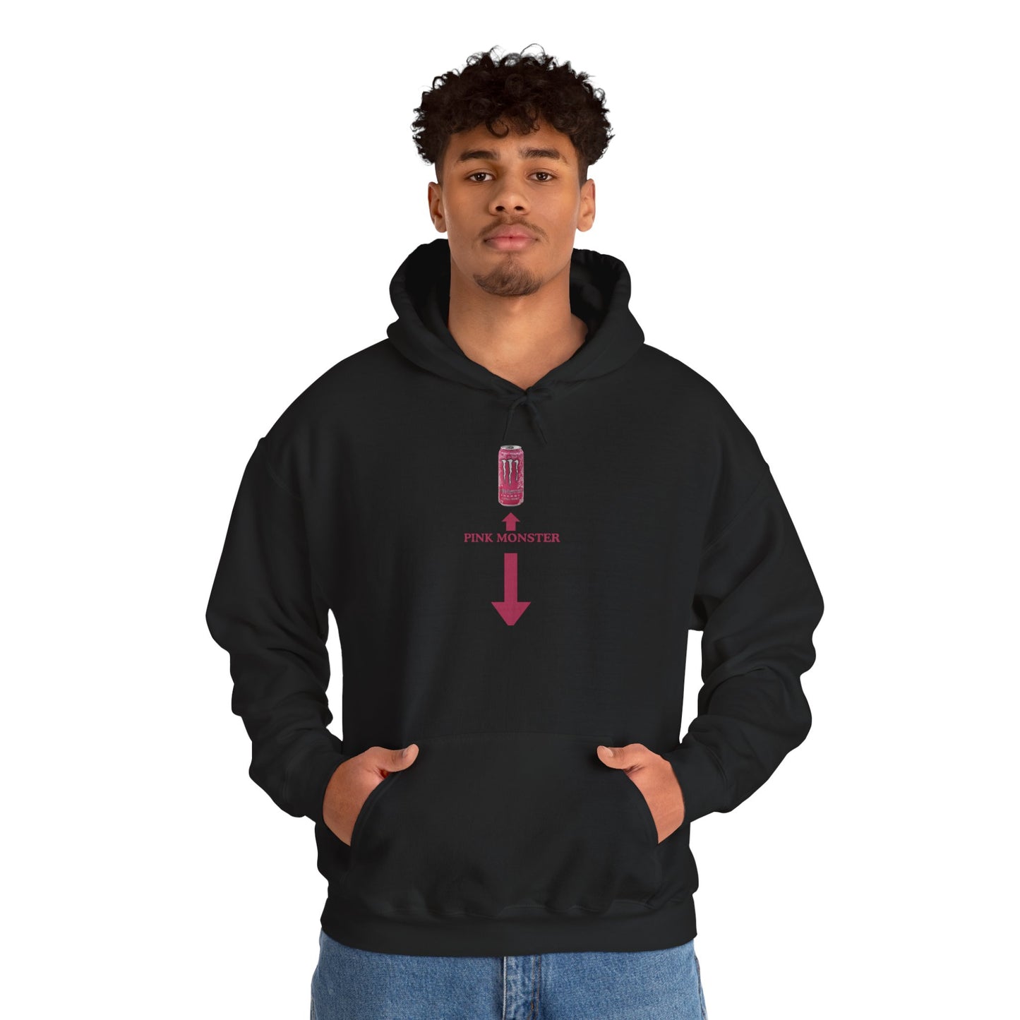 "Pink Monster" Unwearablez 'Monster' meme Collection Unisex Hoodie