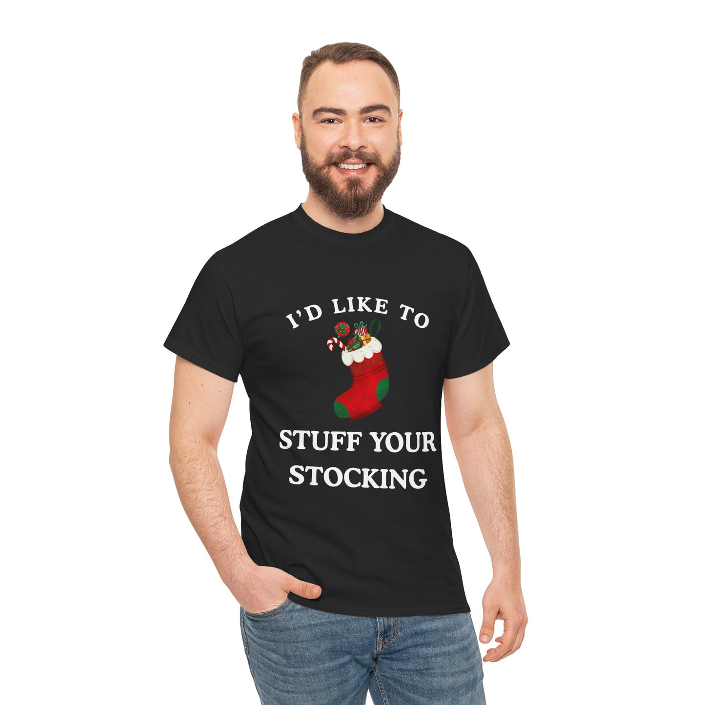 "I'D LIKE TO STUFF YOUR STOCKING" - Unwearablez' 'Xmas' Collection Unisex tee - US Edition