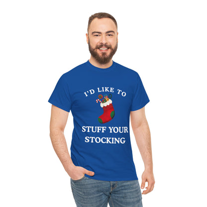 "I'D LIKE TO STUFF YOUR STOCKING" - Unwearablez' 'Xmas' Collection Unisex tee - US Edition