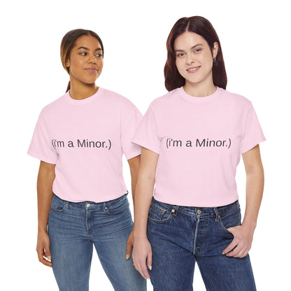 "(i'm a minor.)" - Unwearablez 'ILLEGAL' meme Collection Unisex tee - EU Edition