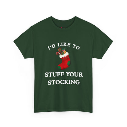 "I'D LIKE TO STUFF YOUR STOCKING" - Unwearablez' 'Xmas' Collection Unisex tee - US Edition
