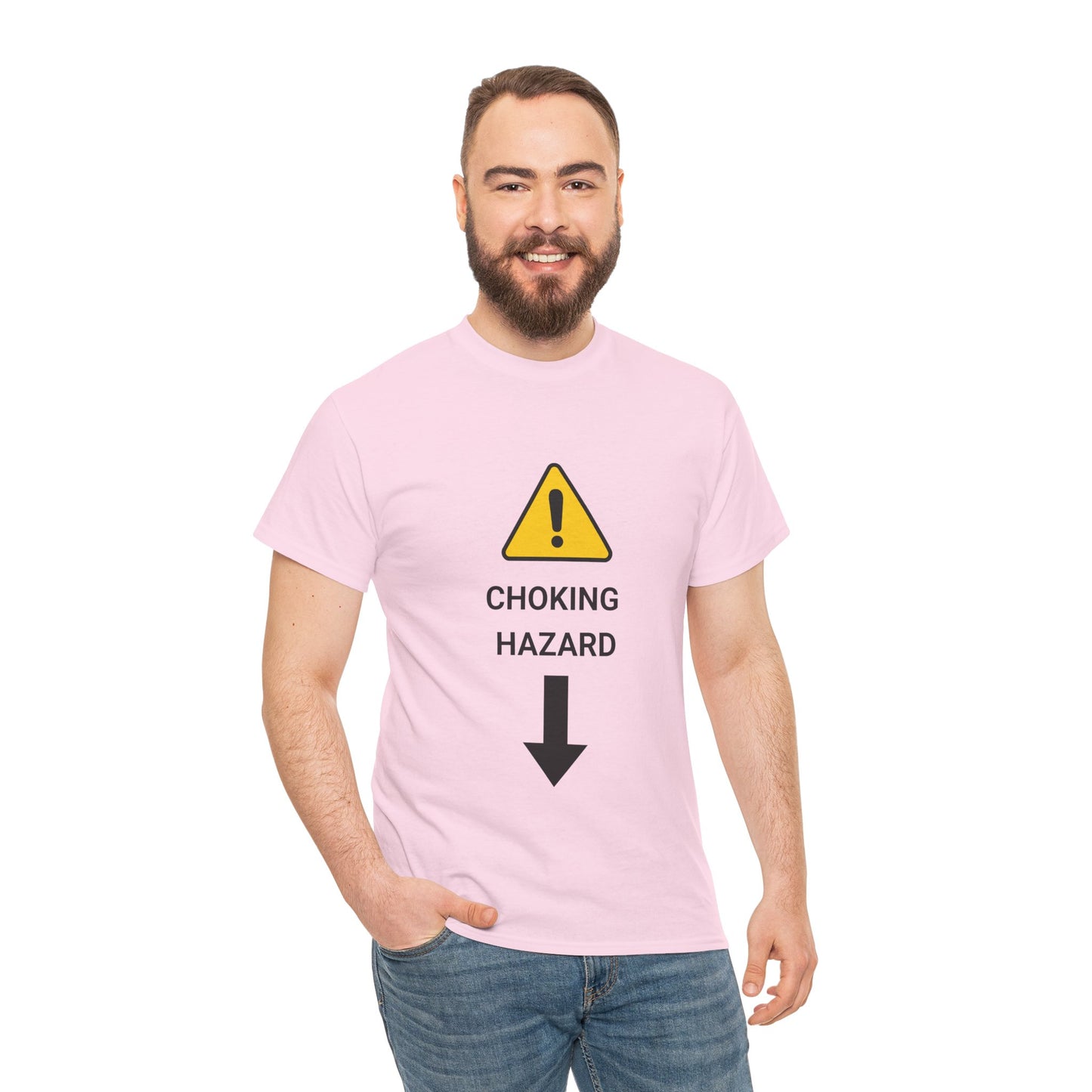 "CHOKING HAZARD' Unwearablez 'Caution' meme Collection Unisex tee