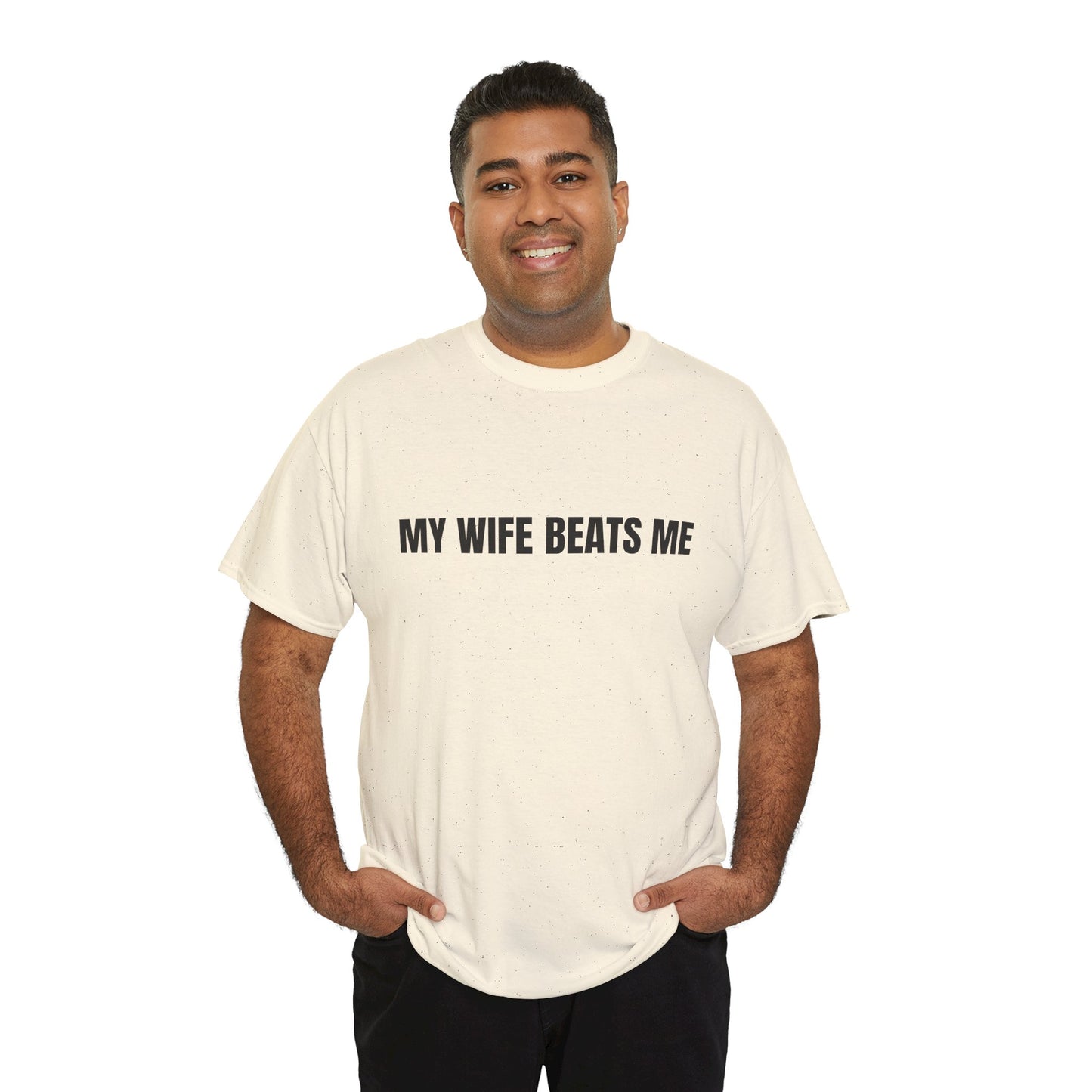 "My wife beats me" - Unwearablez 'Domestic' meme Collection Unisex tee