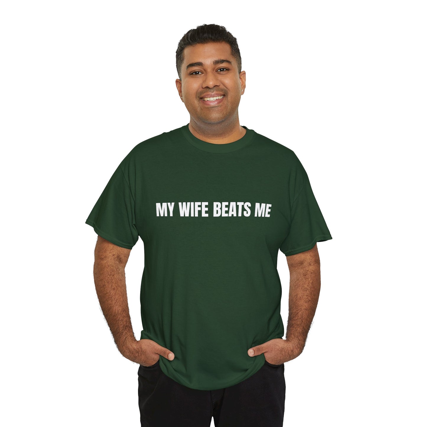 "My wife beats me" - Unwearablez 'Domestic' meme Collection Unisex tee