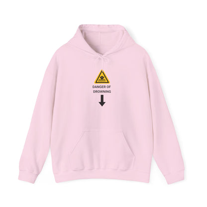 "Danger of Drowning' Unwearablez 'Caution' meme Collection Unisex Hoodie