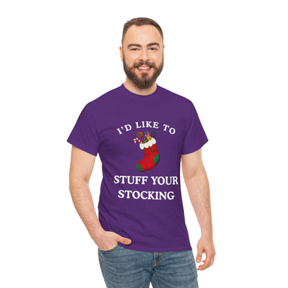 "I'D LIKE TO STUFF YOUR STOCKING" - Unwearablez' 'Xmas' Collection Unisex tee - US Edition