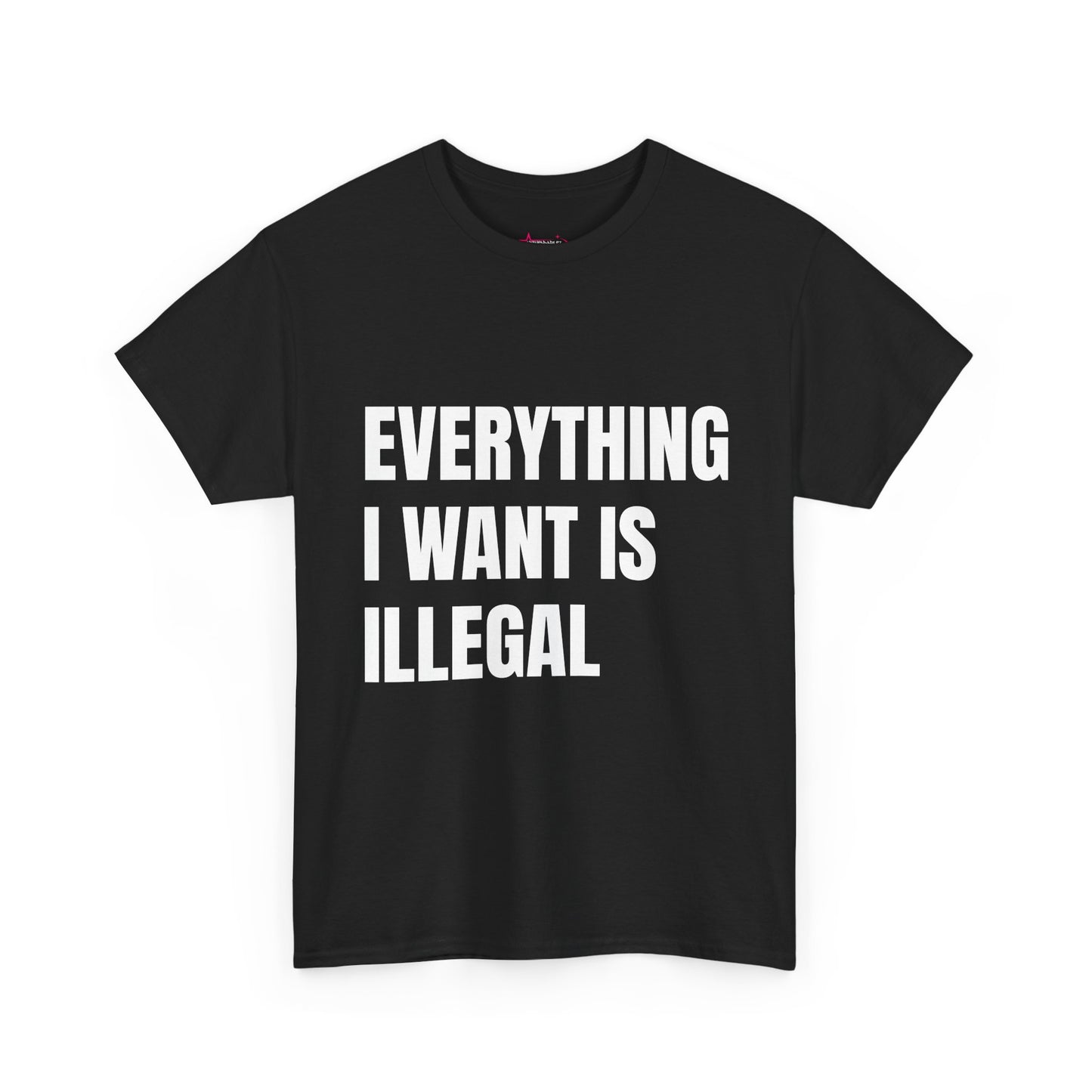 'EVERYTHING I WANT IS ILLEGAL' - Unwearablez 'ILLEGAL' meme Collection Unisex tee - EU Edition