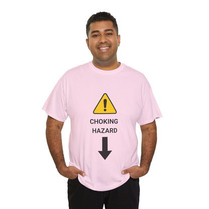 "CHOKING HAZARD' Unwearablez 'Caution' meme Collection Unisex tee