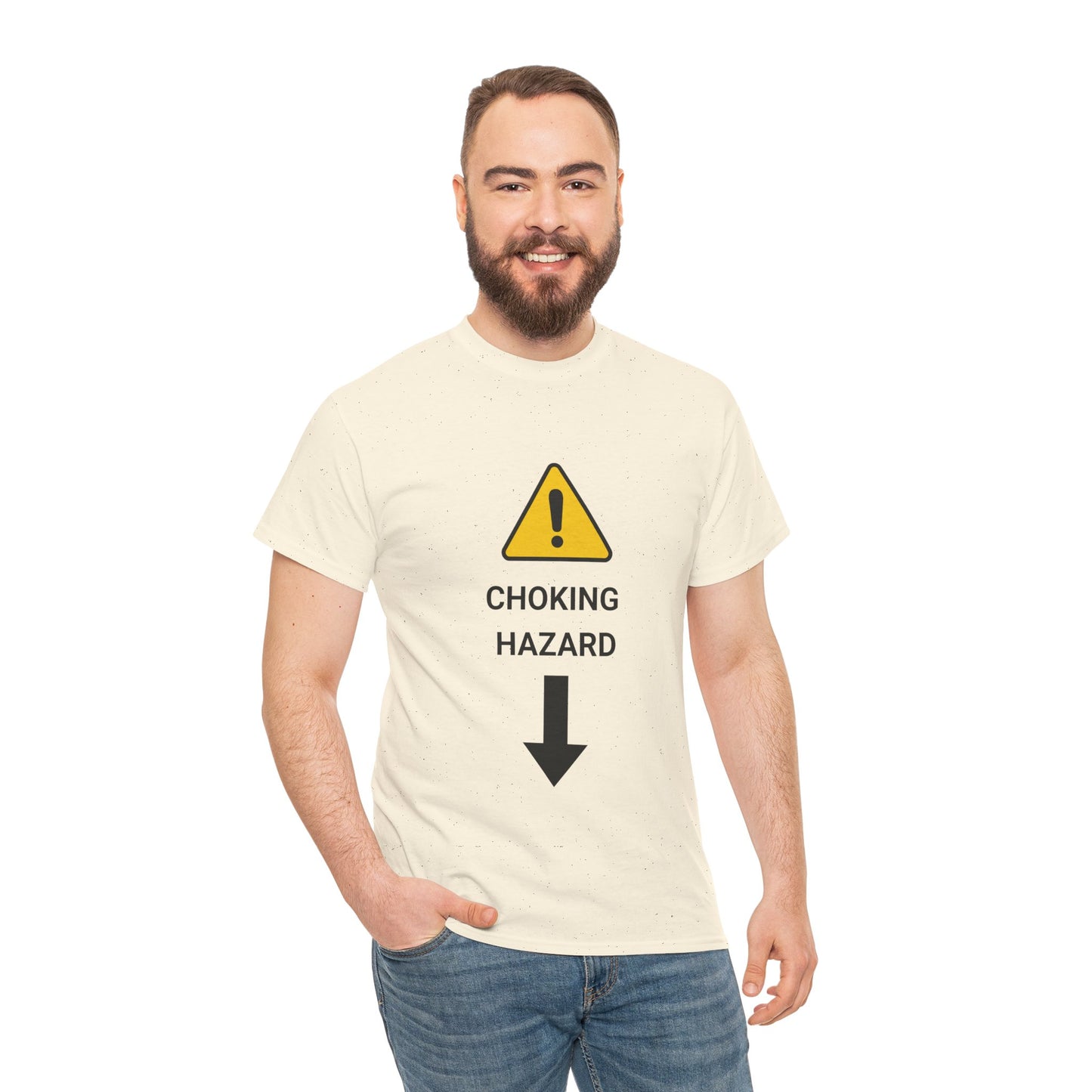 "CHOKING HAZARD' Unwearablez 'Caution' meme Collection Unisex tee