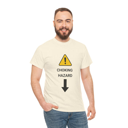 "CHOKING HAZARD' Unwearablez 'Caution' meme Collection Unisex tee
