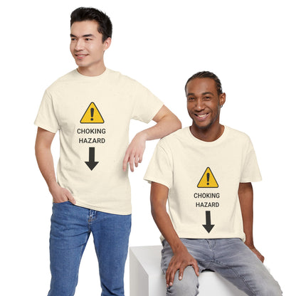 "CHOKING HAZARD' Unwearablez 'Caution' meme Collection Unisex tee - EU EDITION