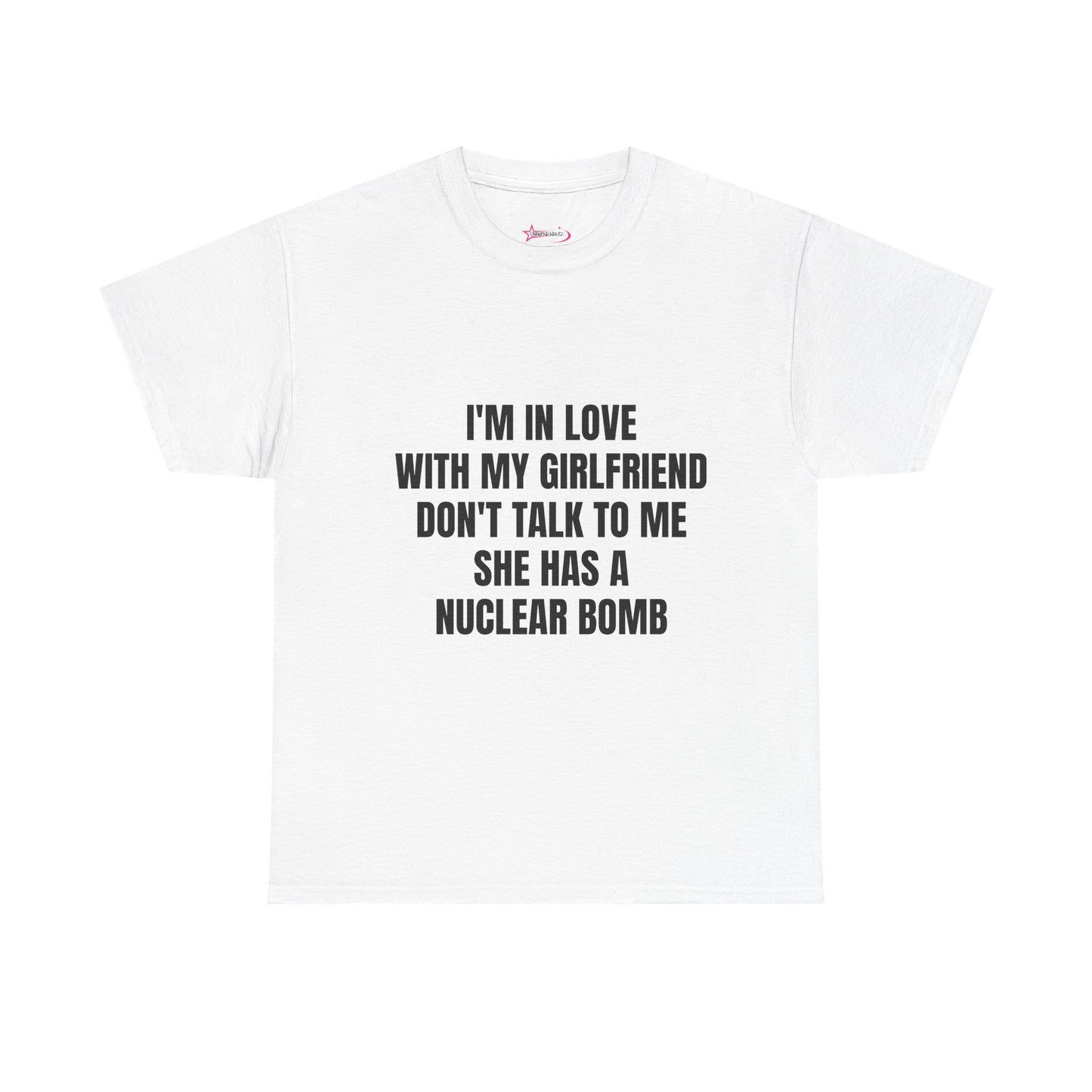 'GF/BF HAS A NUCLEAR BOMB' - Unwearablez couple's bundle - WHITE