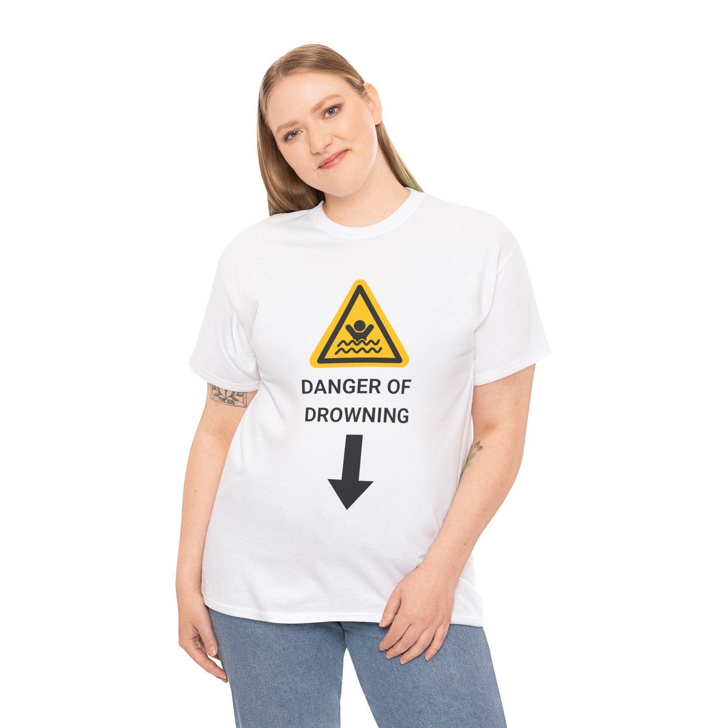 "DANGER OF DROWNING" - Unwearablez 'Caution' meme Collection Unisex tee
