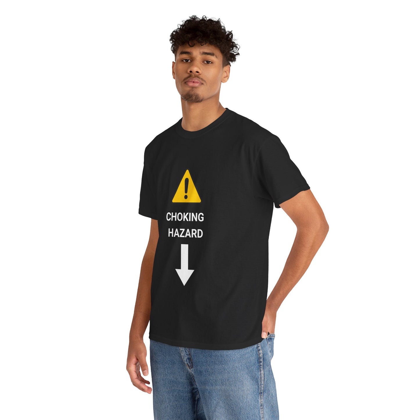 "CHOKING HAZARD' Unwearablez 'Caution' meme Collection Unisex tee