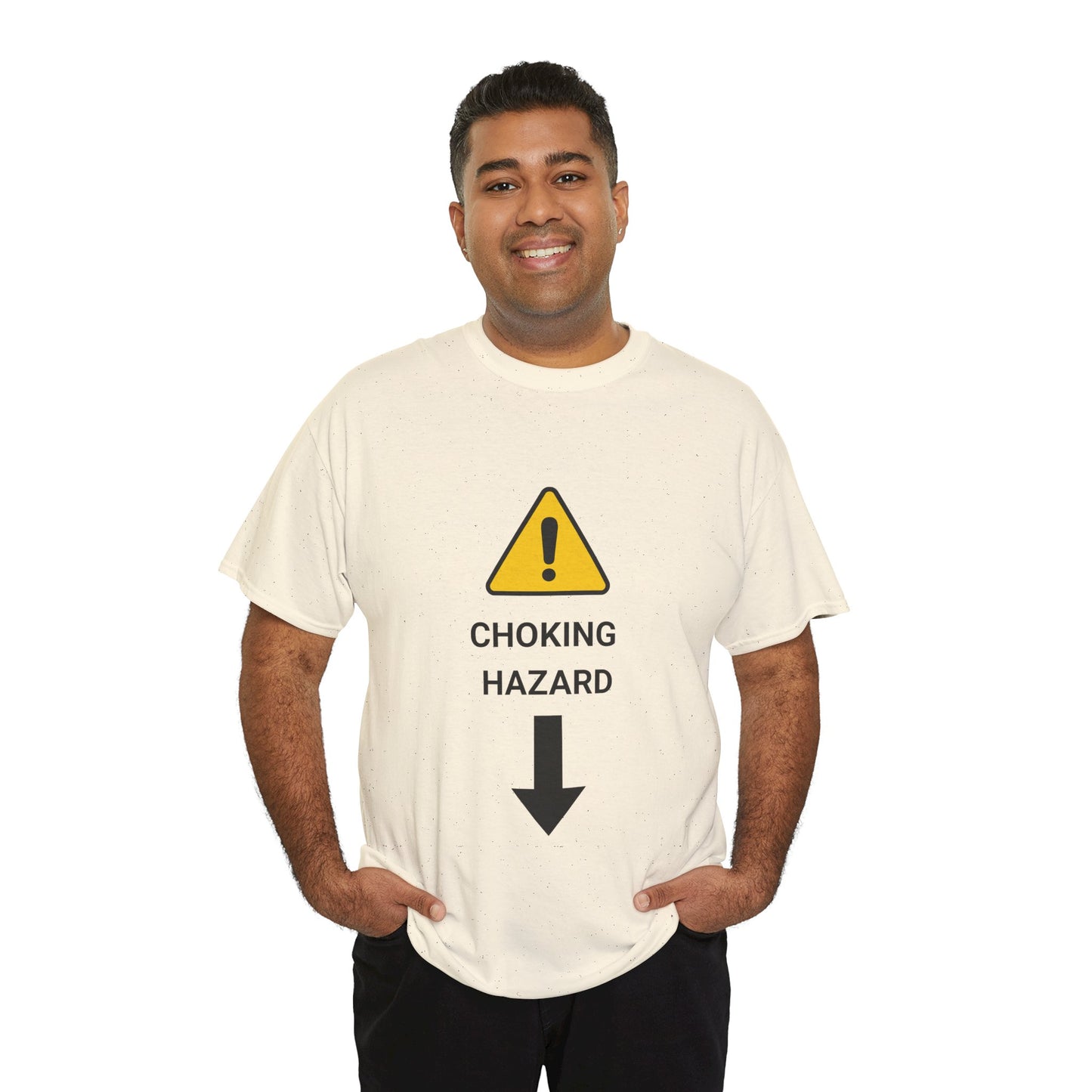 "CHOKING HAZARD' Unwearablez 'Caution' meme Collection Unisex tee