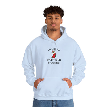 "I'D LOVE TO STUFF YOUR STOCKING" - Unwearablez' 'Xmas' Collection Unisex Hoodie - US Edition.