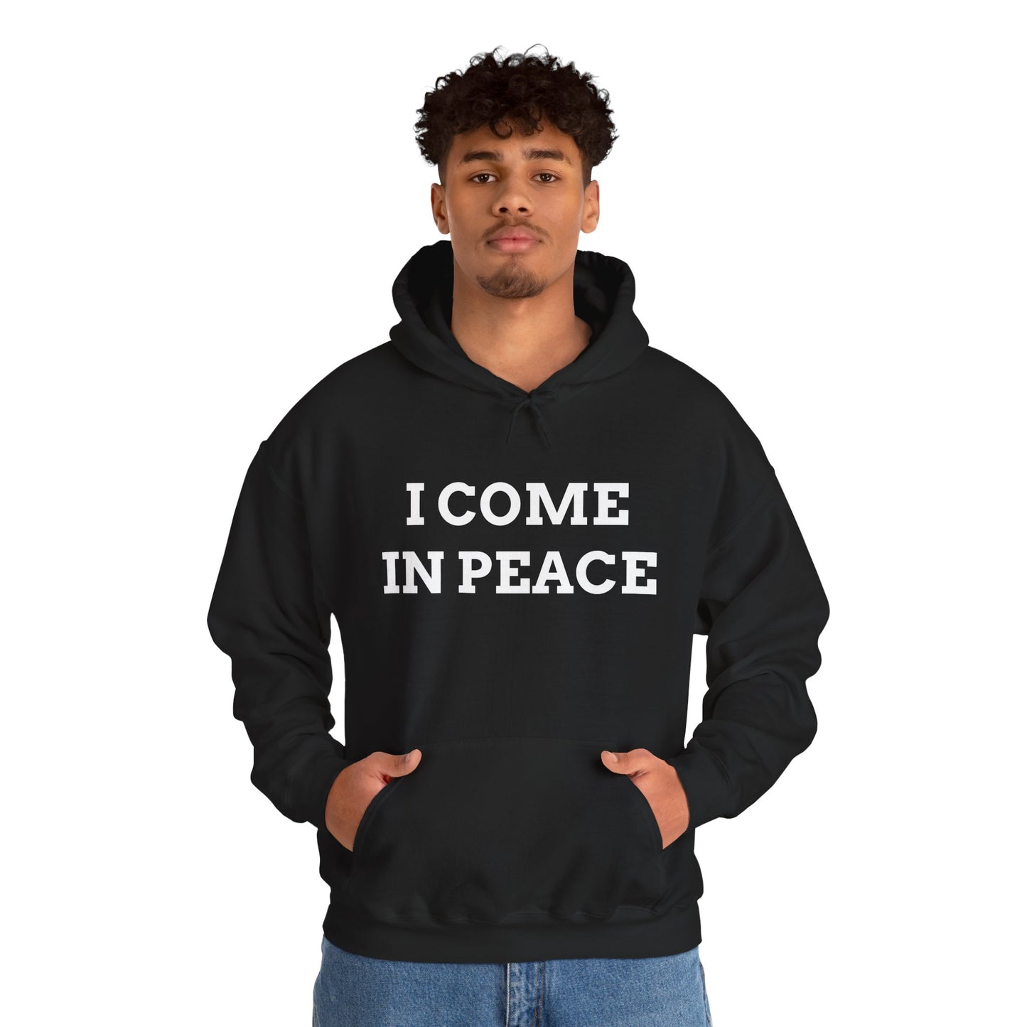 'I COME IN PEACE' - Unwearablez 'Peace' Collection 2 in 1 Couple's Hoodie Bundle in BLACK - US Edition.
