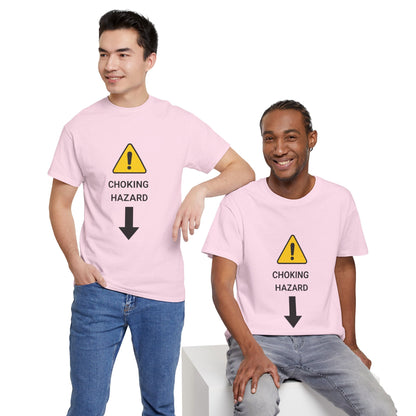 "CHOKING HAZARD' Unwearablez 'Caution' meme Collection Unisex tee - EU EDITION