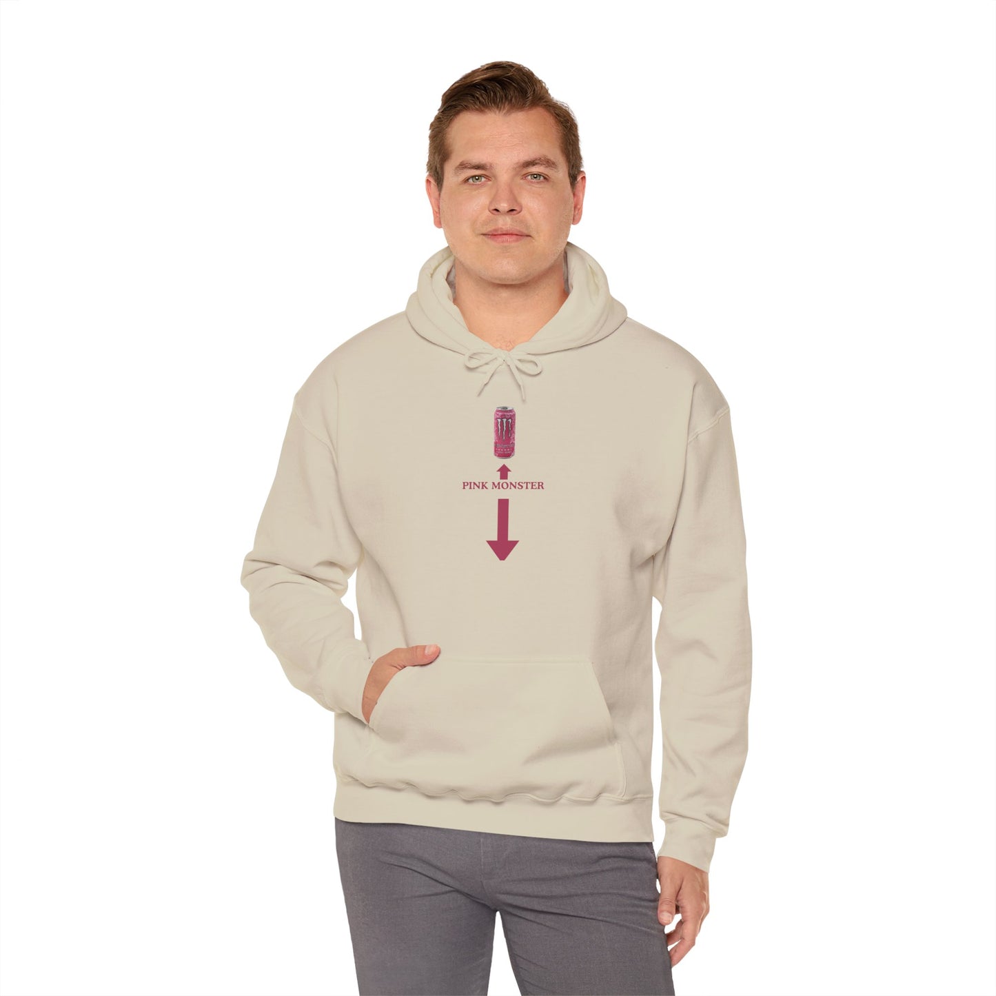 "Pink Monster" Unwearablez 'Monster' meme Collection Unisex Hoodie
