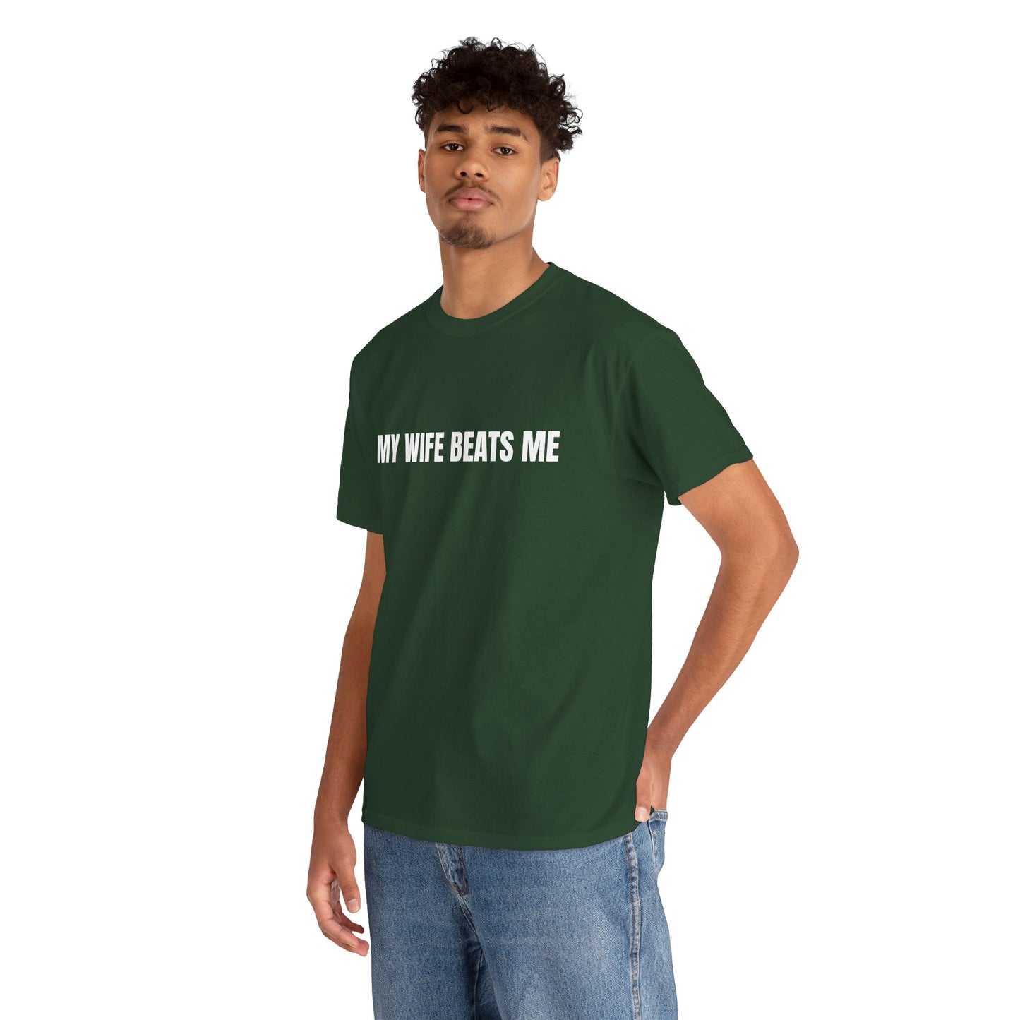 "My wife beats me" - Unwearablez 'Domestic' meme Collection Unisex tee