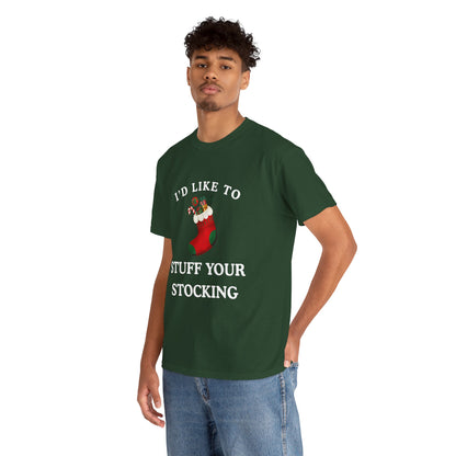 "I'D LIKE TO STUFF YOUR STOCKING" - Unwearablez' 'Xmas' Collection Unisex tee - US Edition
