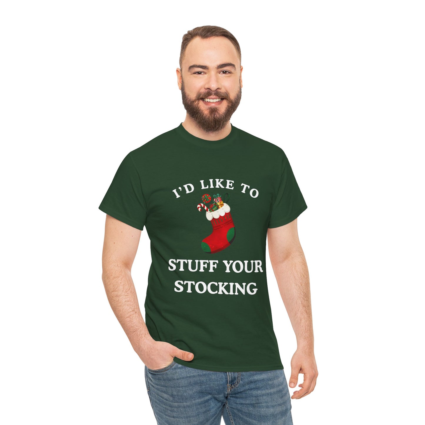 "I'D LIKE TO STUFF YOUR STOCKING" - Unwearablez' 'Xmas' Collection Unisex tee - US Edition