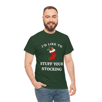 "I'D LIKE TO STUFF YOUR STOCKING" - Unwearablez' 'Xmas' Collection Unisex tee - US Edition