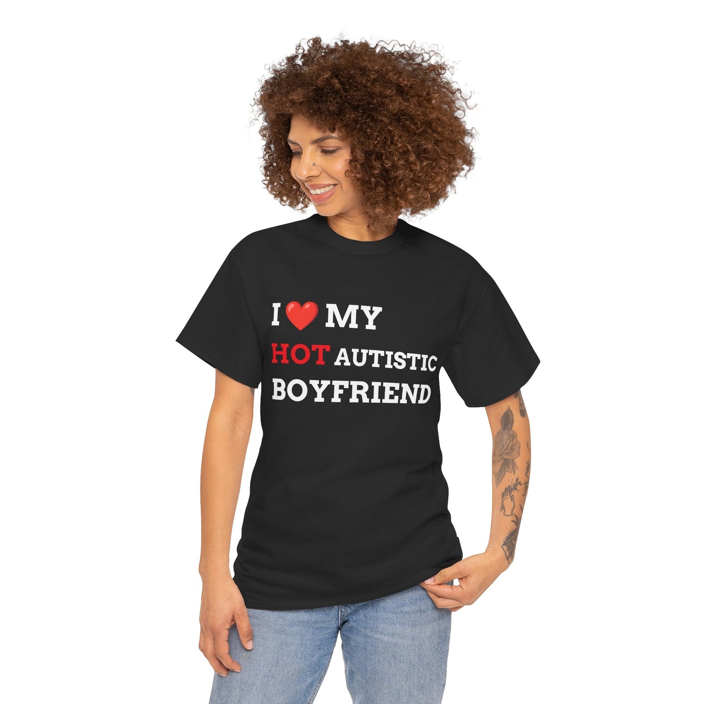 "I LOVE MY HOT AUTISTIC BF" - Unwearablez 'AUTISM' meme Collection Unisex tee