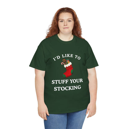 "I'D LIKE TO STUFF YOUR STOCKING" - Unwearablez' 'Xmas' Collection Unisex tee - US Edition