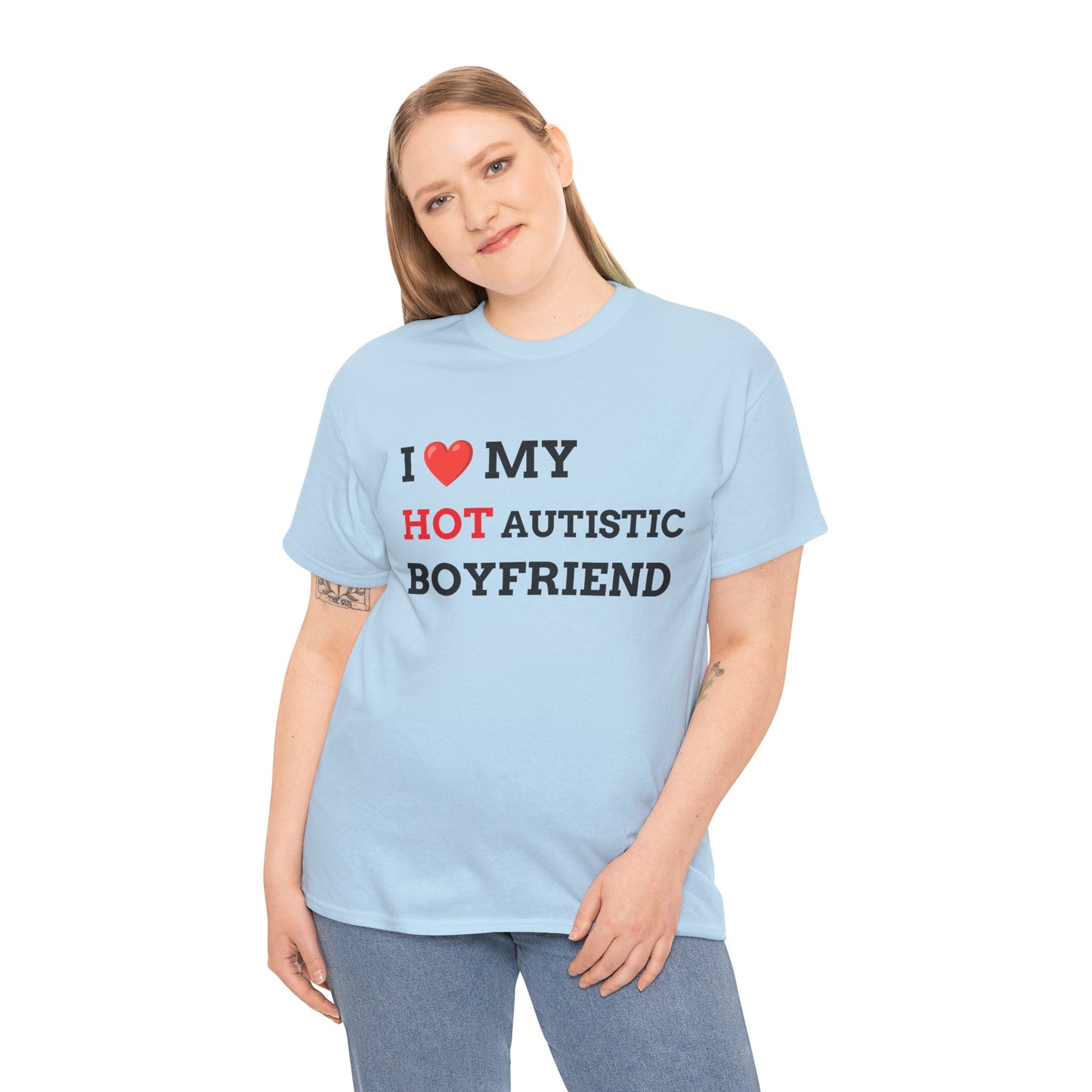 "I LOVE MY HOT AUTISTIC BF" - Unwearablez 'AUTISM' meme Collection Unisex tee