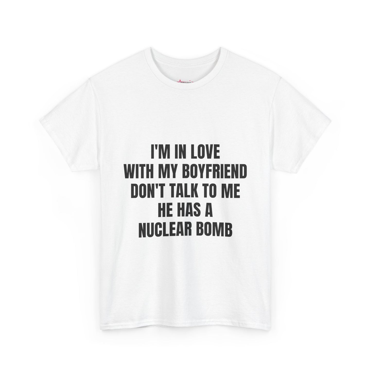 'GF/BF HAS A NUCLEAR BOMB' - Unwearablez couple's bundle - WHITE