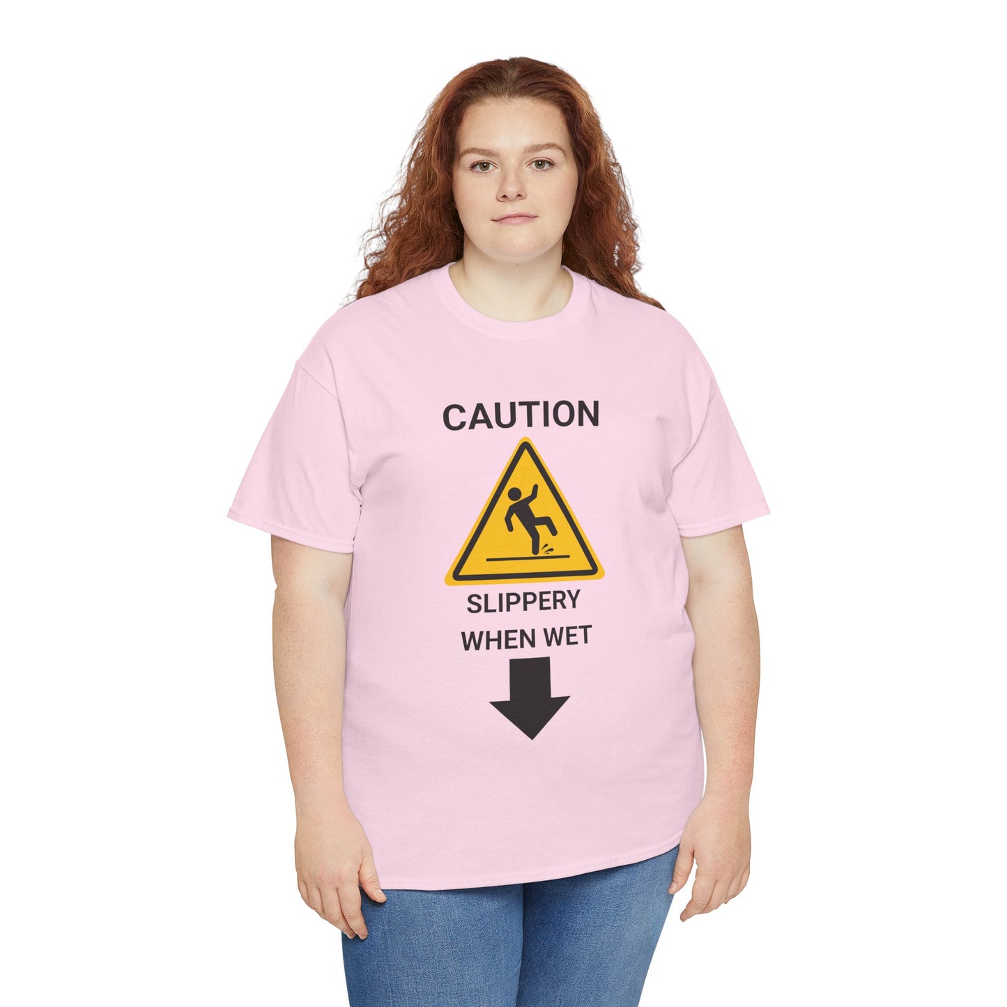 "SLIPPERY WHEN WET" - Unwearablez 'Caution' meme Collection Unisex tee