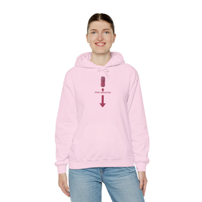 "Pink Monster" Unwearablez 'Monster' meme Collection Unisex Hoodie