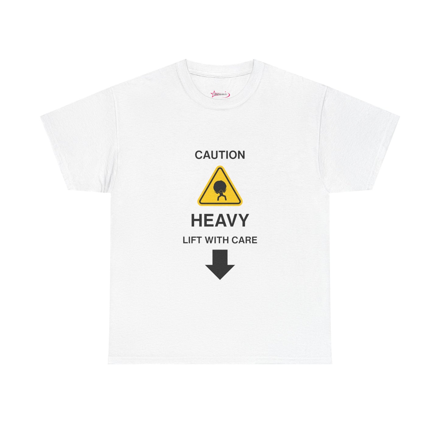"LIFT WITH CARE" - Unwearablez 'Caution' meme Collection Unisex tee - US EDITION