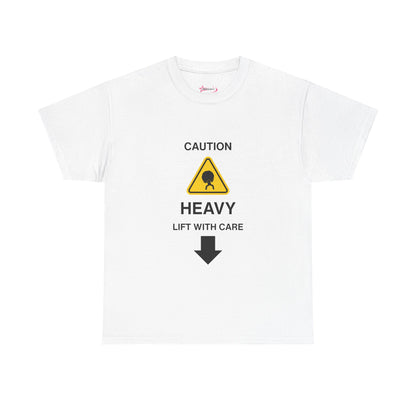 "LIFT WITH CARE" - Unwearablez 'Caution' meme Collection Unisex tee - US EDITION