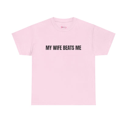 "My wife beats me" - Unwearablez 'Domestic' meme Collection Unisex tee