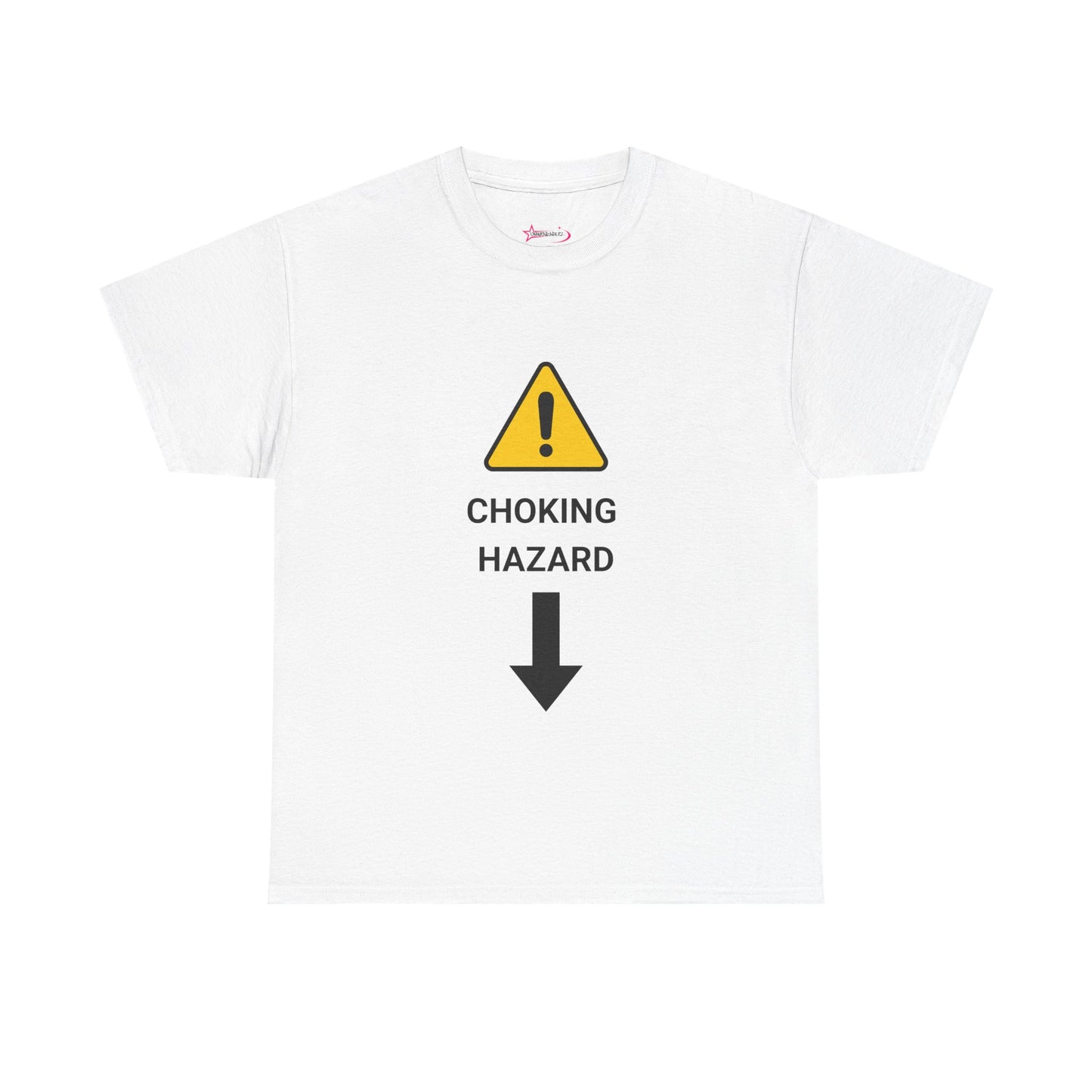 "CHOKING HAZARD' Unwearablez 'Caution' meme Collection Unisex tee