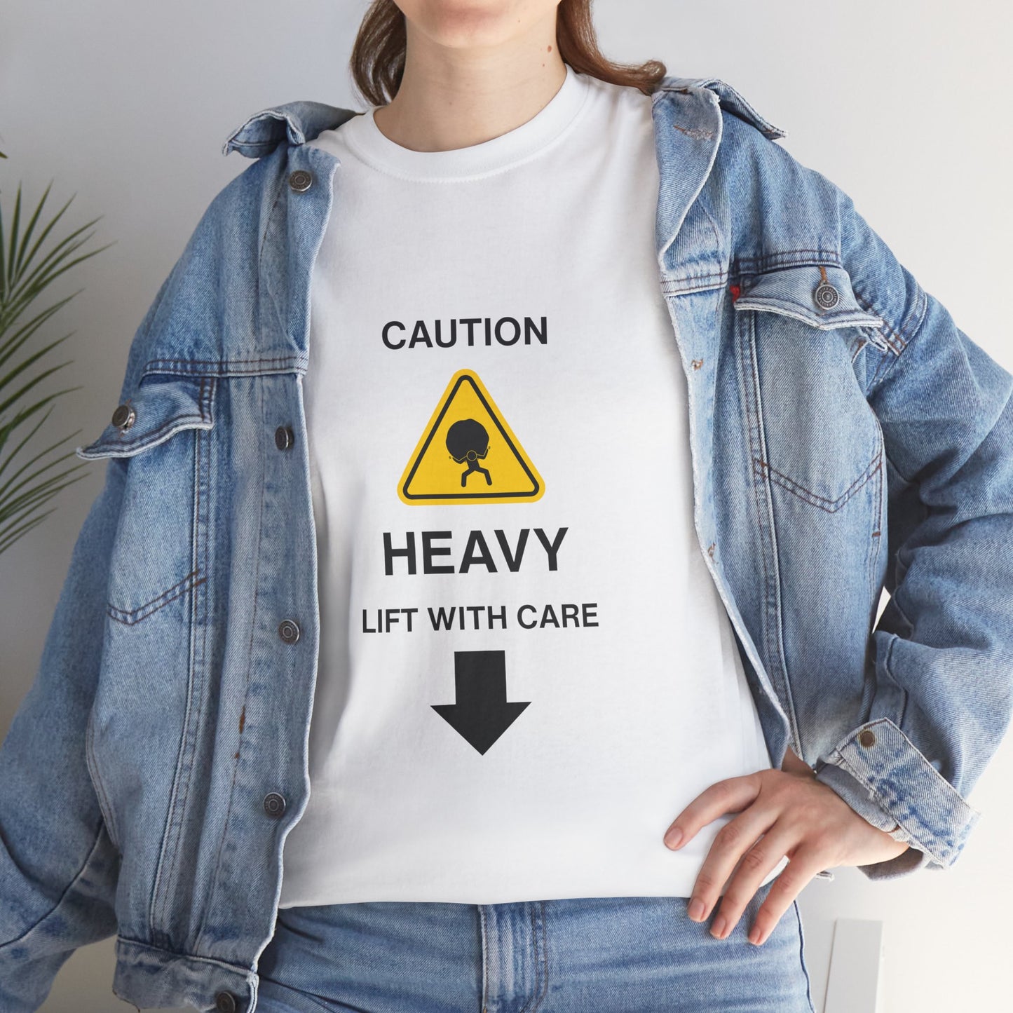 "LIFT WITH CARE" - Unwearablez 'Caution' meme Collection Unisex tee - US EDITION