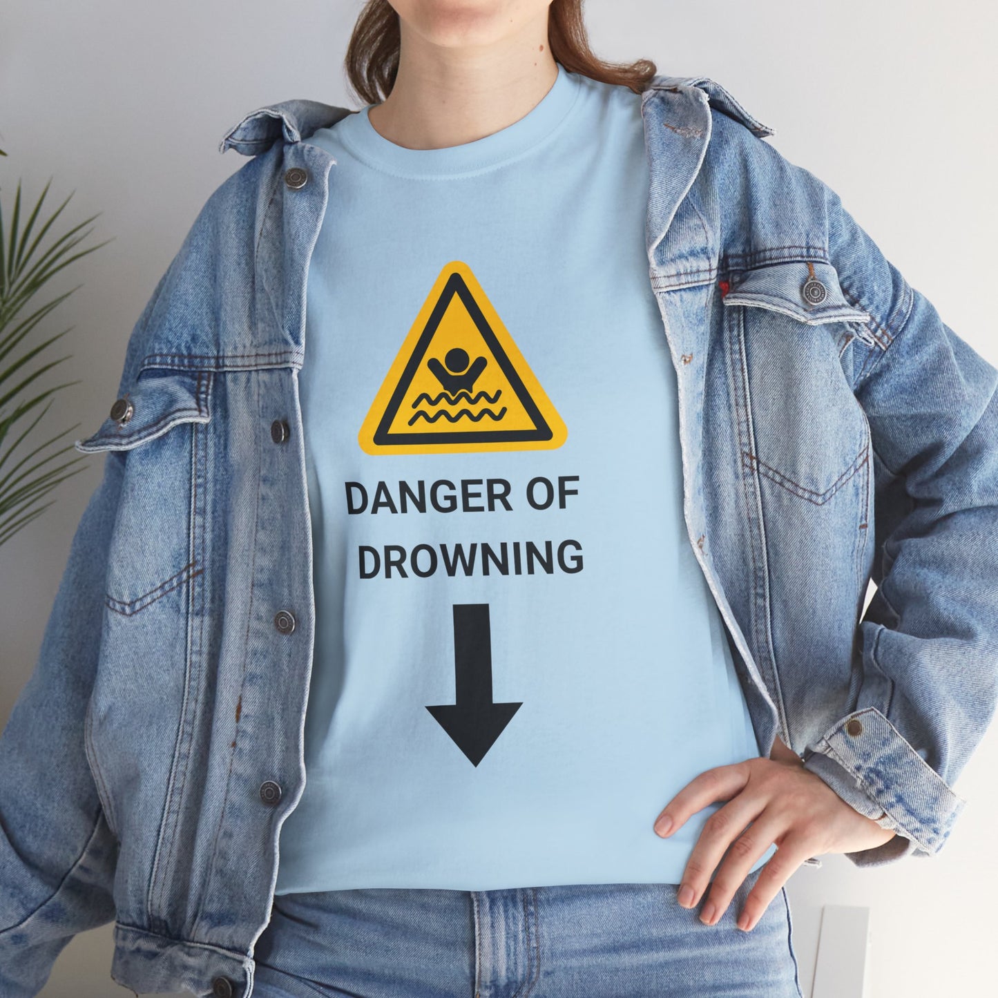 "DANGER OF DROWNING" - Unwearablez 'Caution' meme Collection Unisex tee